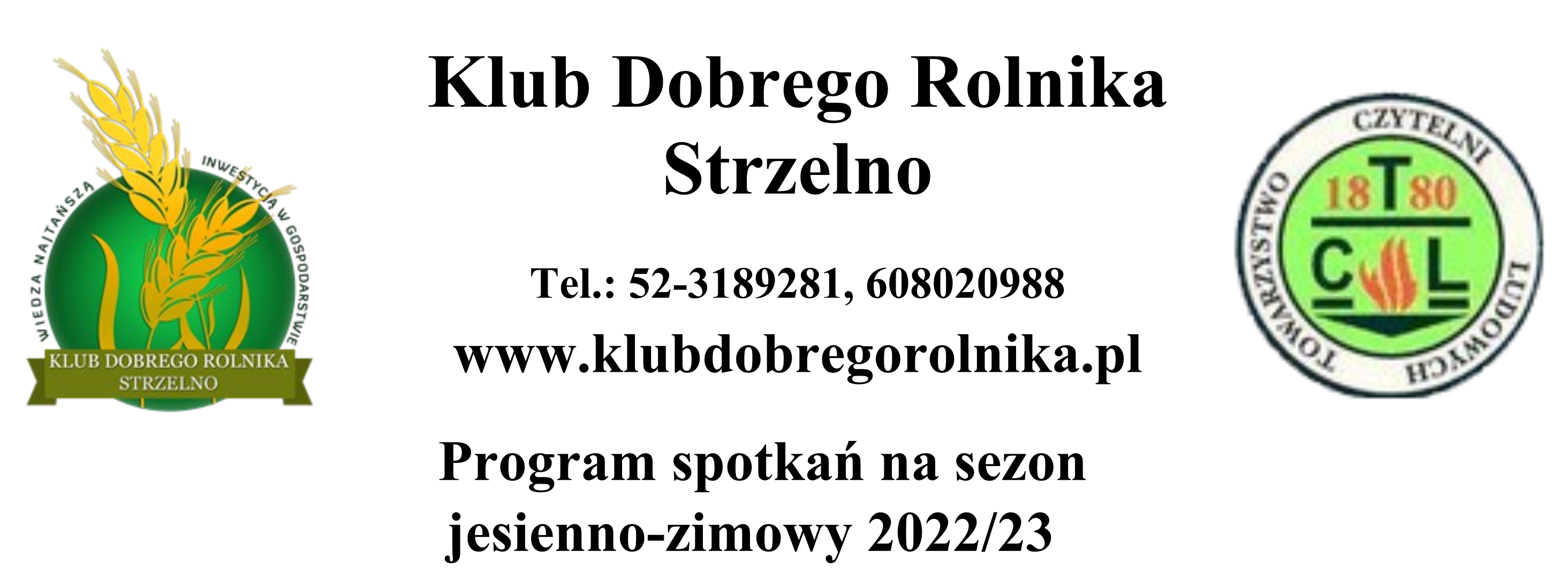 Program spotkań na sezon jesienno-zimowy 2022/23